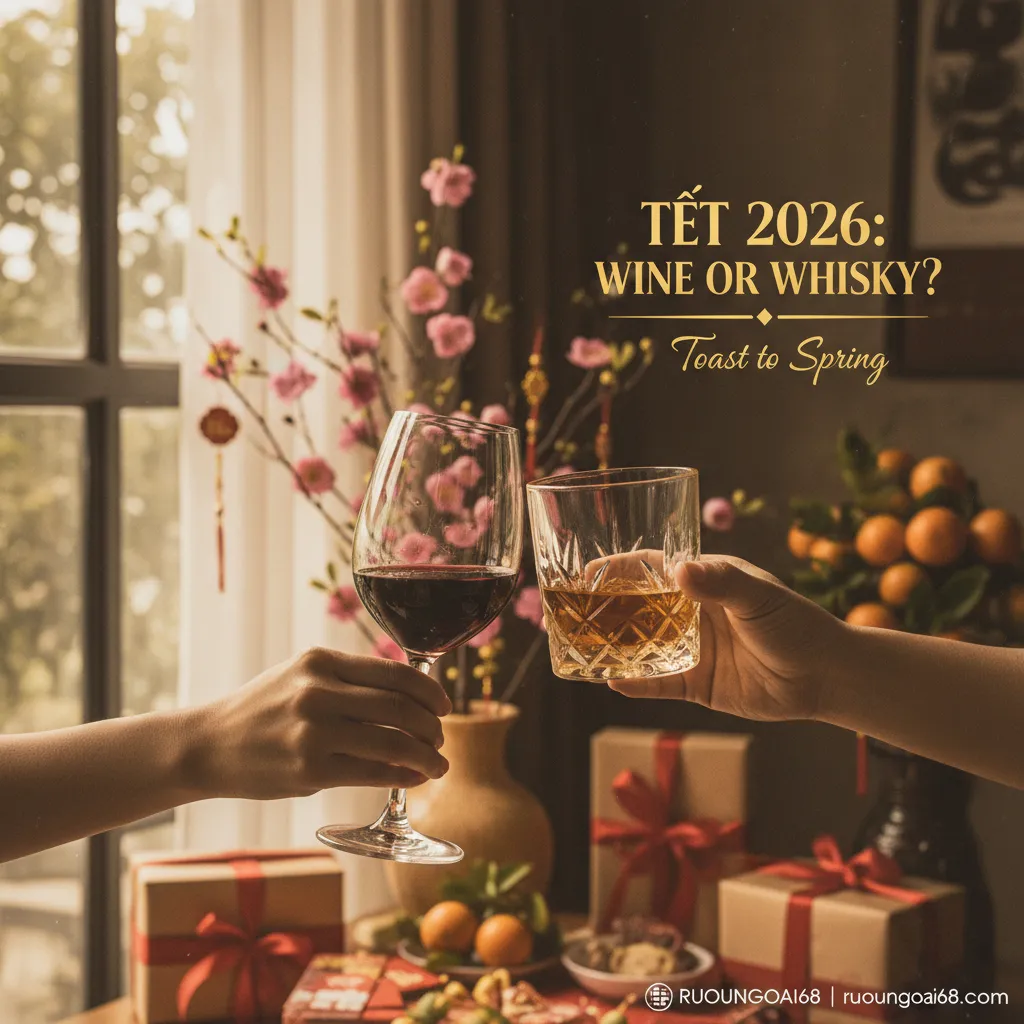 Rượu vang hay whisky? chọn gì làm quà Tết 2026? Nâng ly khai xuân