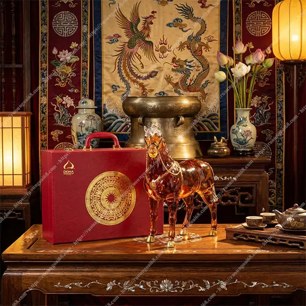 Rượu Ngựa Thủy Tinh ROYAL RICH XO Gold 23K Rượu Ngựa Thủy Tinh ROYAL RICH XO Gold 23K