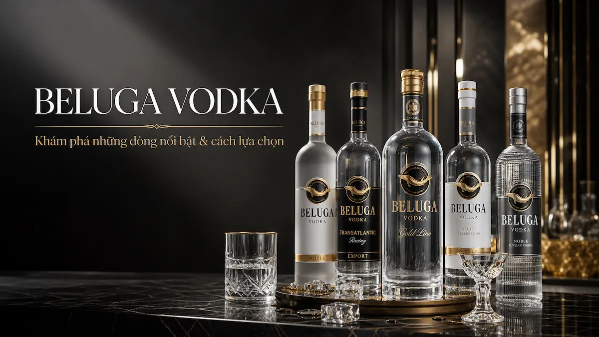 Các dòng Vodka Beluga phổ biến hiện nay: Nên chọn loại nào? Beluga Vodka và các dòng phổ biến dành cho người yêu vodka cao cấp
