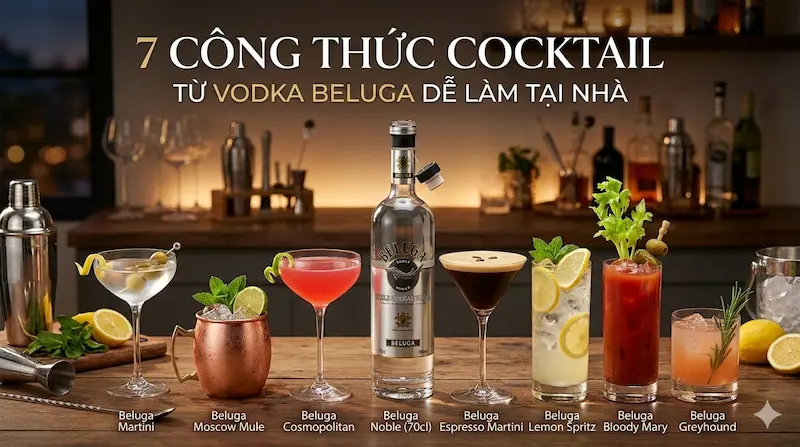 7 công thức cocktail từ Vodka Beluga dễ làm tại nhà 7 công thức cocktail từ Vodka Beluga