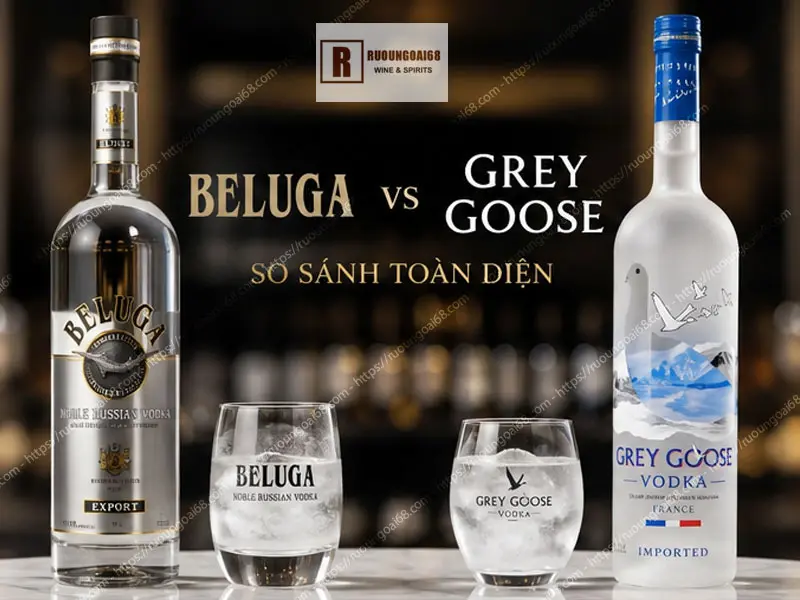 So sánh Vodka Beluga và Grey Goose - Đánh giá hương vị, chất lượng và giá cả So sánh Vodka Beluga và Grey Goose theo chuyên gia