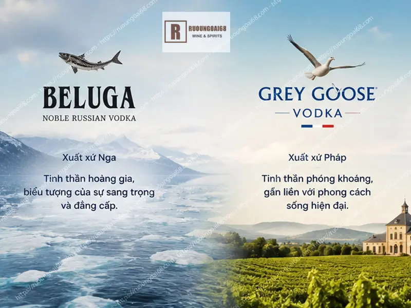 Xuất xứ Vodka Beluga và Grey Goose