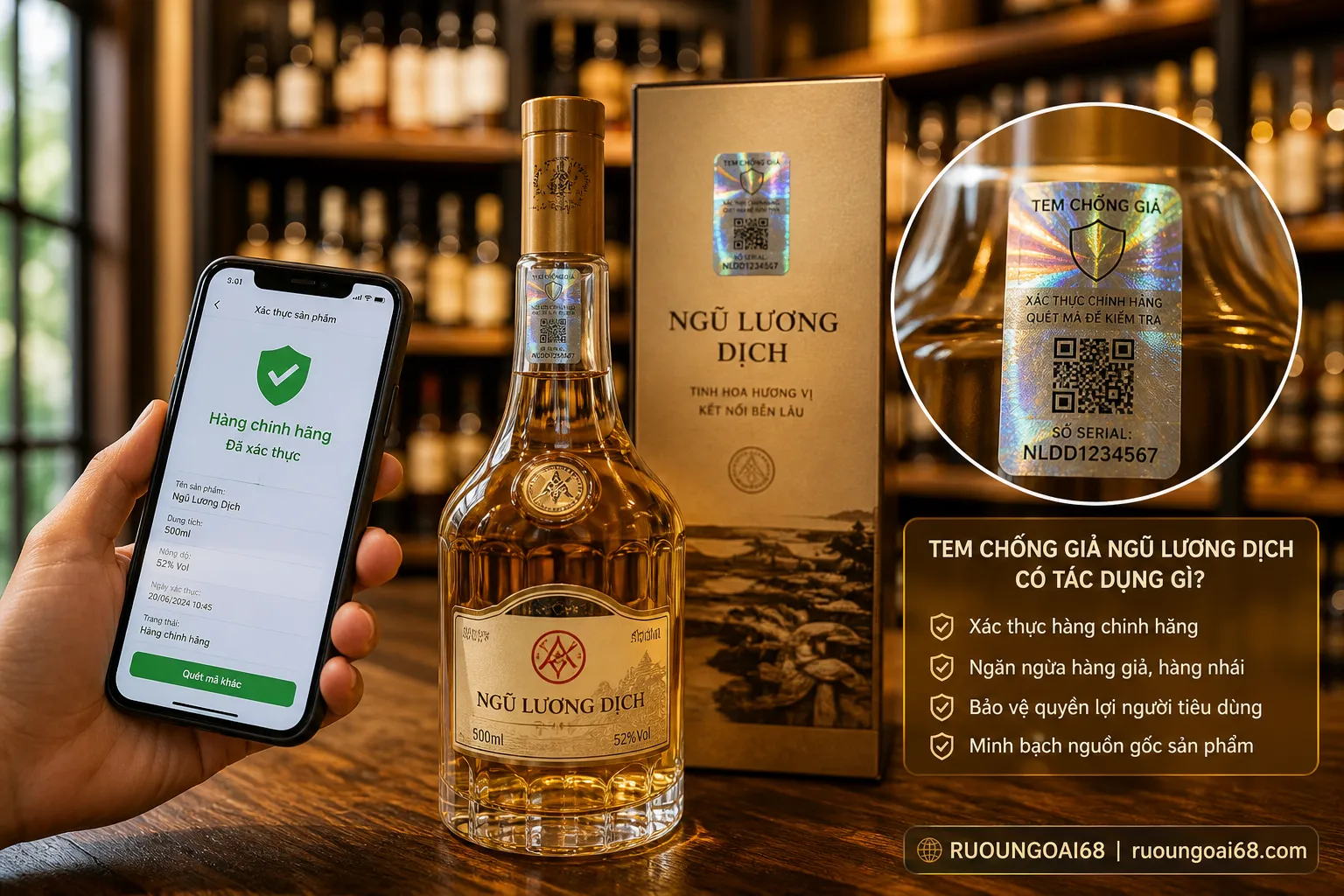 Tem chống giả Ngũ Lương Dịch có tác dụng gì?