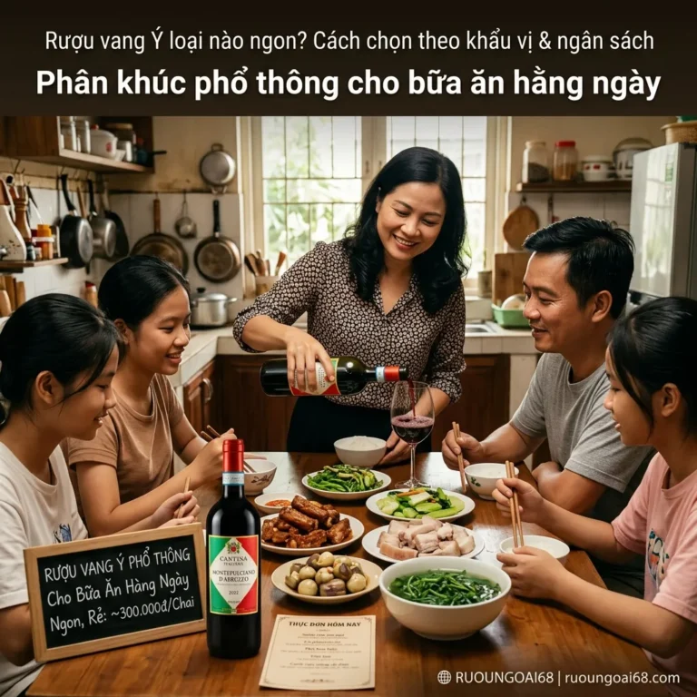 Rượu vang Ý loại nào ngon? Cách chọn theo khẩu vị & ngân sách. Phân khúc phổ thông cho bữa ăn hằng ngày