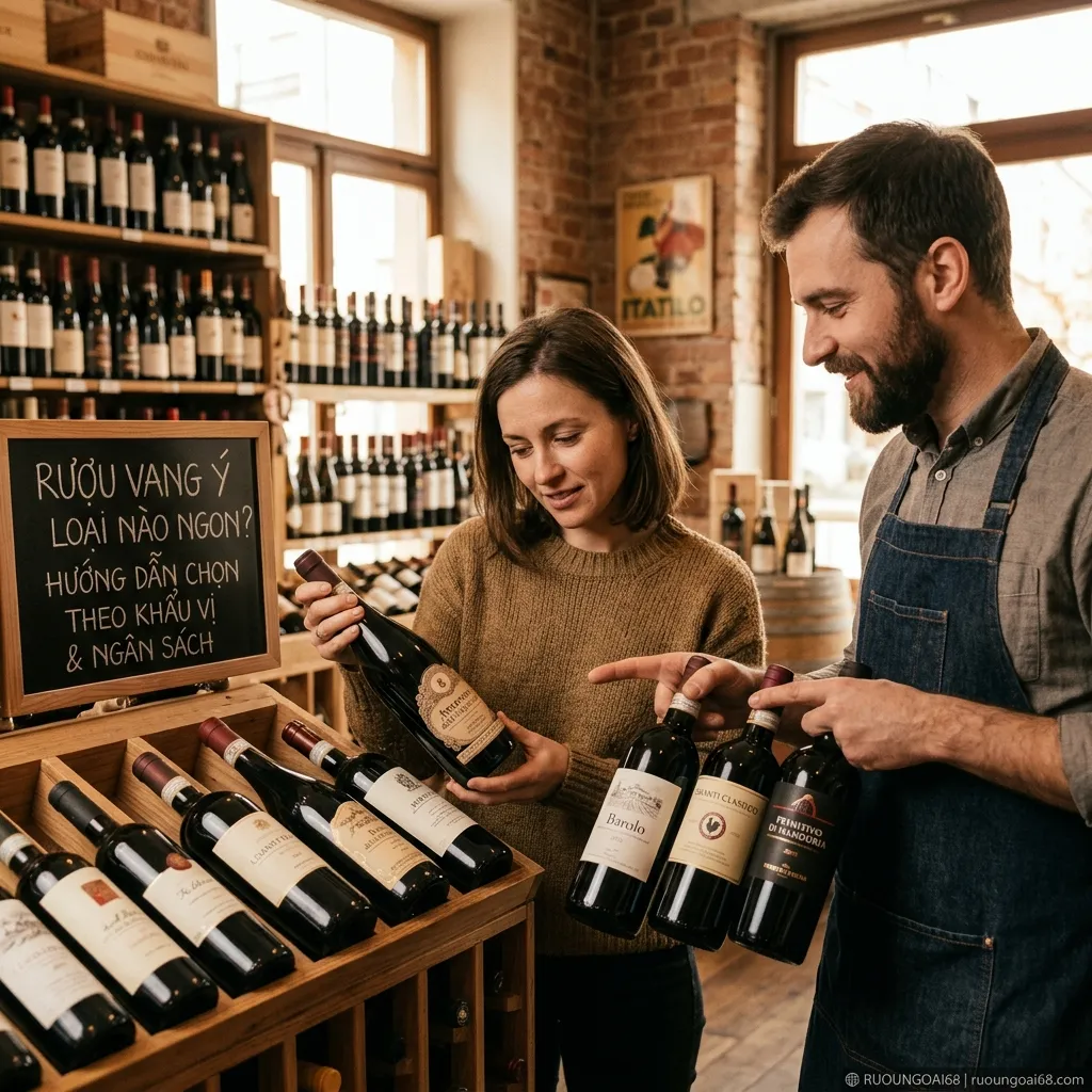 Rượu vang Ý loại nào ngon? Cách chọn theo khẩu vị & ngân sách.